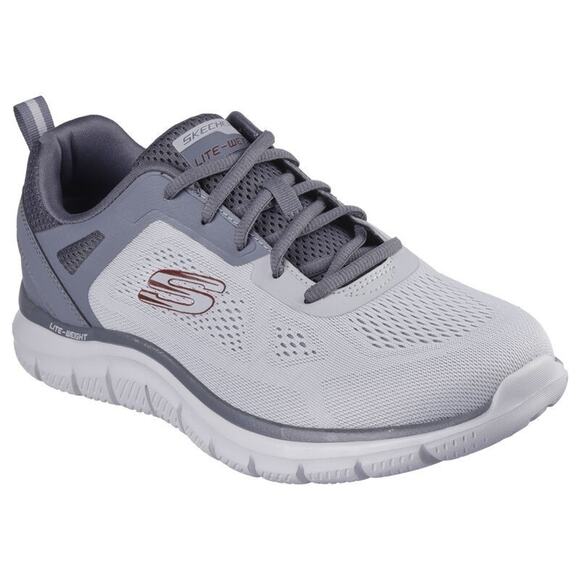 Skechers Track Broader 232698W Gray Low Top Walking Running Sneakers Mens Size 9 - Picture 1 of 9